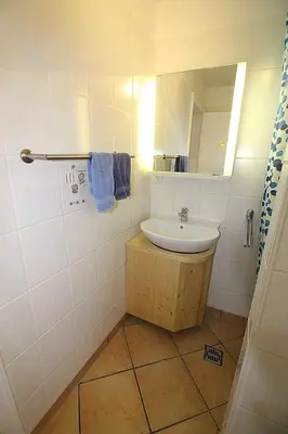 Ein Badezimmer in der Unterkunft Apartmentvermittlung Mehr als Meer - Objekt 56