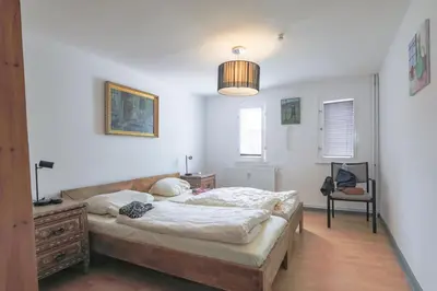 Ein Bett oder Betten in einem Zimmer der Unterkunft Apartments im Einhornhaus