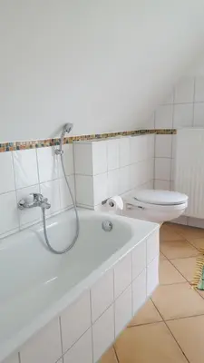 Ein Badezimmer in der Unterkunft FeWo Machedanz am Hafen Timmendorfer Strand OT Niendorf