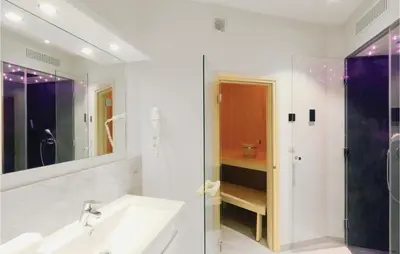 Ein Badezimmer in der Unterkunft Priwallpromenade 2, Whg 5