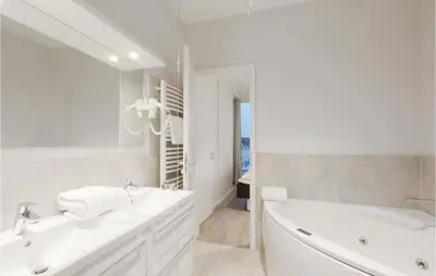 Ein Badezimmer in der Unterkunft Priwallpromenade 23, Whg 10