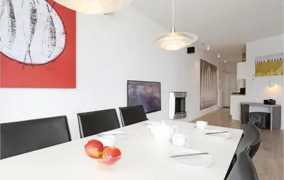 Ein Sitzbereich in der Unterkunft Priwallpromenade 29, Whg 14