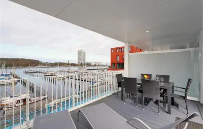 Ein Balkon oder eine Terrasse in der Unterkunft Priwallpromenade 29, Whg 15