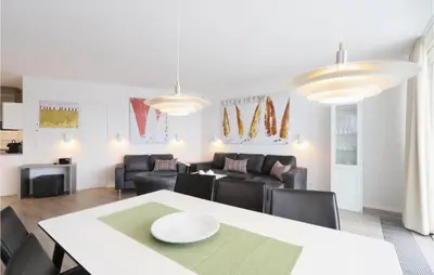 Ein Sitzbereich in der Unterkunft Priwallpromenade 31, Whg 20