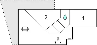 Grundriss der Unterkunft Dünenvilla 9, Whg 4