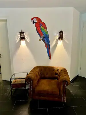 Ein Sitzbereich in der Unterkunft Seaside-Townhouse