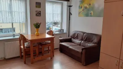 Ein Sitzbereich in der Unterkunft 1-Zimmer-Apartment 1 im 1. Obergeschoss