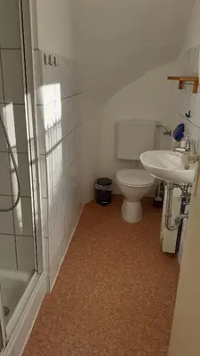 Ein Badezimmer in der Unterkunft 1-Zimmer-Apartment 1 im 1. Obergeschoss