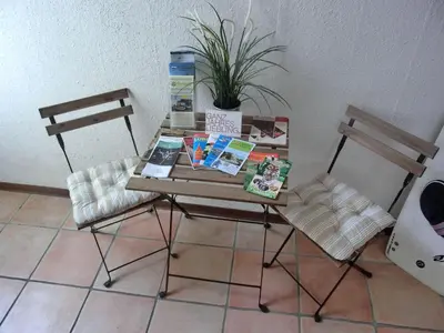Ein Sitzbereich in der Unterkunft 1-Zimmer-Apartment 1 im 1. Obergeschoss