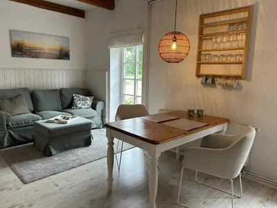 Ein Sitzbereich in der Unterkunft Ferienwohnung 1 Hof Flüh