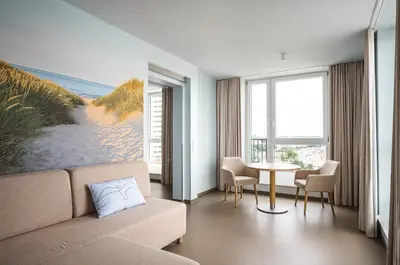 Ein Sitzbereich in der Unterkunft aja Travemünde