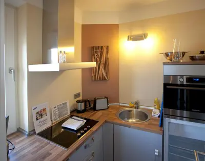 Küche/Küchenzeile in der Unterkunft ancora Marina Haus 2 Nr 01, Typ 1