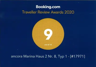 Ein Zertifikat, Auszeichnung, Logo oder anderes Dokument, das in der Unterkunft ancora Marina Haus 2 Nr 08, Typ 1 ausgestellt ist