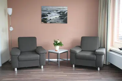 Ein Sitzbereich in der Unterkunft ancora Marina Haus 2 Nr 03, Typ 2