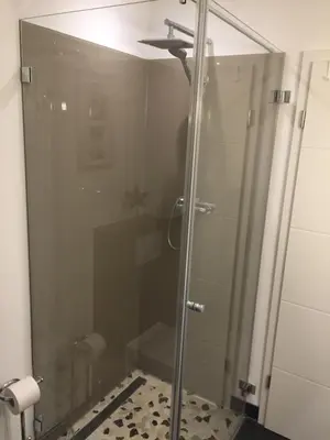 Ein Badezimmer in der Unterkunft Ferienwohnung mit Seeblick