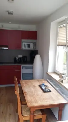 Küche/Küchenzeile in der Unterkunft Ferienwohnung am Meer