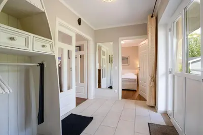 Ein Bett oder Betten in einem Zimmer der Unterkunft (BIR14) Haus am Birkenweg