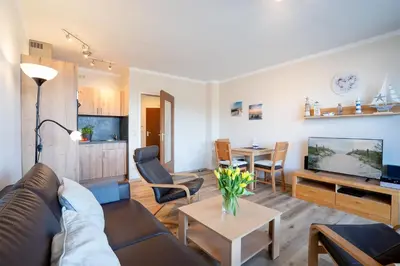 Ein Sitzbereich in der Unterkunft (DKK9)- Ferienwohnung Möwennest