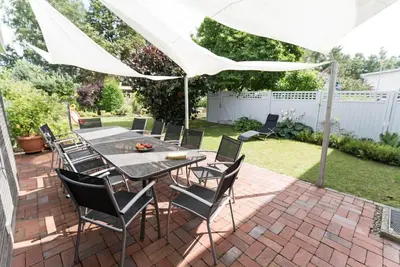 Ein Garten an der Unterkunft Refugium Lübeck