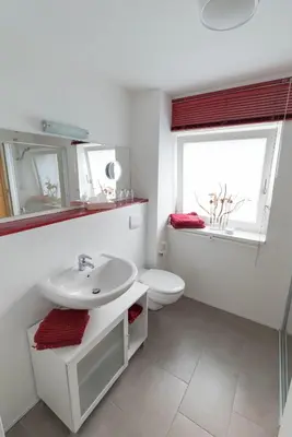Ein Badezimmer in der Unterkunft Refugium Lübeck