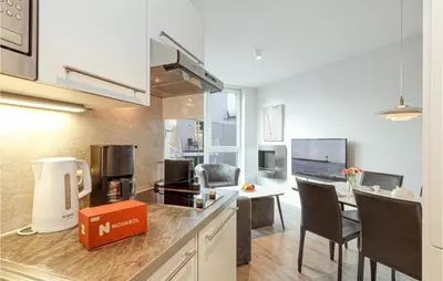 Küche/Küchenzeile in der Unterkunft Dünenvilla 14, Whg 3