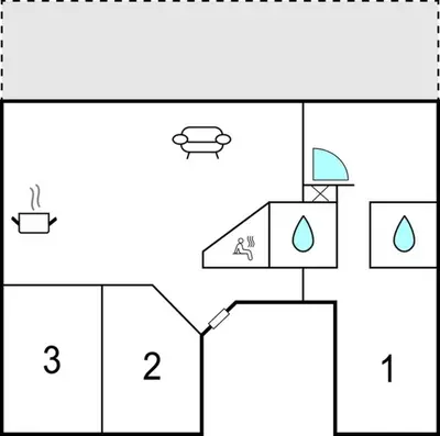 Grundriss der Unterkunft Dünenvilla 5, Whg 5