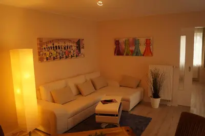 Ein Sitzbereich in der Unterkunft Landhotel Klempau
