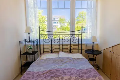 Ein Bett oder Betten in einem Zimmer der Unterkunft Haus Sonne & Meer