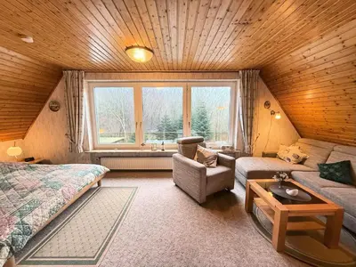 Ein Sitzbereich in der Unterkunft Haus Freese