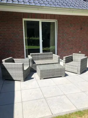Ein Sitzbereich in der Unterkunft Ferienhaus Bäk-Ratzeburg