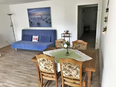 Ein Sitzbereich in der Unterkunft Haus Sonnenschein