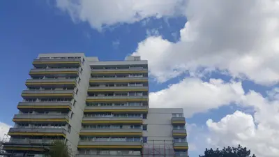 Das Gebäude in dem sich die Ferienwohnung befindet