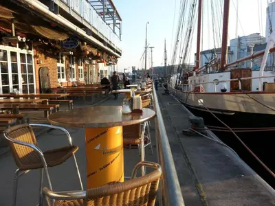 Ein Restaurant oder anderes Speiselokal in der Unterkunft Altes Strandhus Casa Seestern