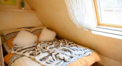 Ein Bett oder Betten in einem Zimmer der Unterkunft Altes Zollhaus Casa Meerblick