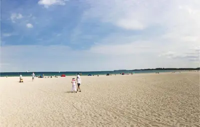 Ein Strand an oder in der Nähe des Ferienhauses