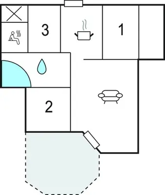 Grundriss der Unterkunft Abendrot 7 - Dorf 3