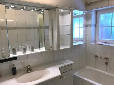 Ein Badezimmer in der Unterkunft Strandbungalow / Ferienhaus Ostsee