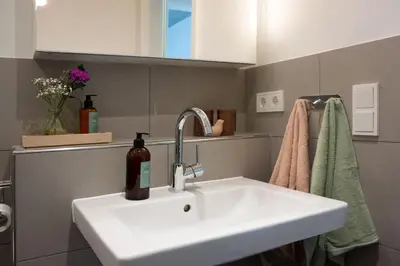 Ein Badezimmer in der Unterkunft Ferienwohnung 