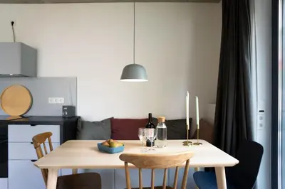 Küche/Küchenzeile in der Unterkunft Ferienwohnung 