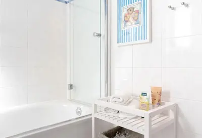 Ein Badezimmer in der Unterkunft Ferienwohnung Alte Liebe 1