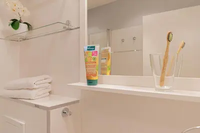 Ein Badezimmer in der Unterkunft Ferienwohnung Dünenmeer