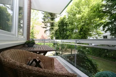 Ein Garten an der Unterkunft Ferienwohnung Seesternchen 1