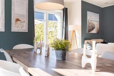 Ein Sitzbereich in der Unterkunft Ferienhaus Carpe Diem