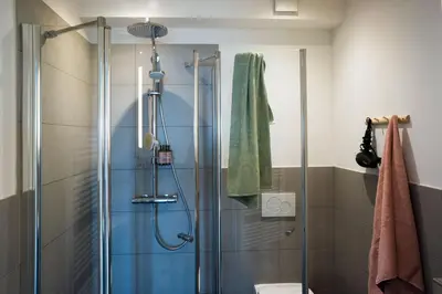 Ein Badezimmer in der Unterkunft Ferienwohnung 
