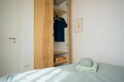 Ein Bett oder Betten in einem Zimmer der Unterkunft Ferienwohnung 
