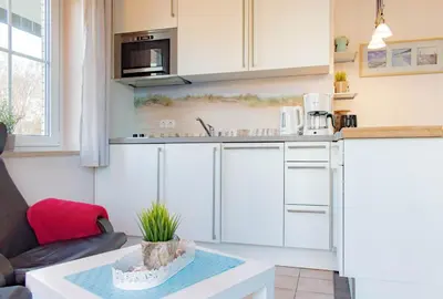 Küche/Küchenzeile in der Unterkunft Ferienwohnung Am Kurpark