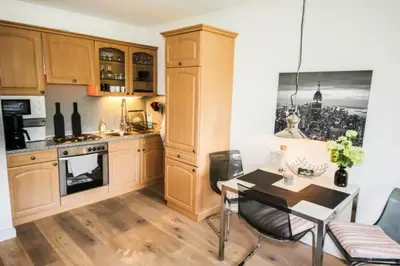Küche/Küchenzeile in der Unterkunft Ferienwohnung Haus Baltic App. 09