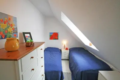 Ein Sitzbereich in der Unterkunft Ferienwohnung Kurparkhöhe