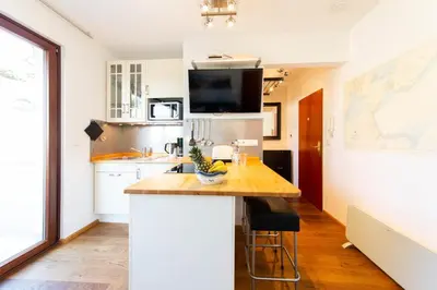 Küche/Küchenzeile in der Unterkunft Ferienwohnung Kajüte