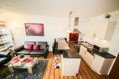 Küche/Küchenzeile in der Unterkunft Ferienwohnung Meeresblick